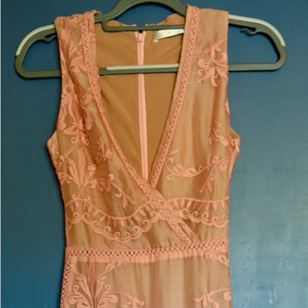 Elegant Pink Embroidered Dress